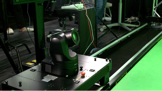 AW-UE160 mounted on a dolly